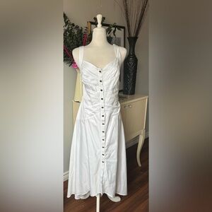 WHBM Wide Strap Fit & Flare Dress - Size 14 - Travel & Casual Wear